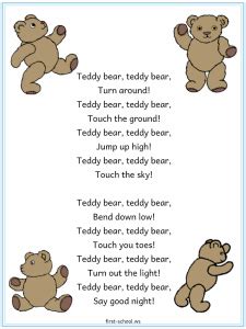 Teddy Bear, Teddy Bear Nursery Rhyme · Crafts | Preschool Lesson Plan ...