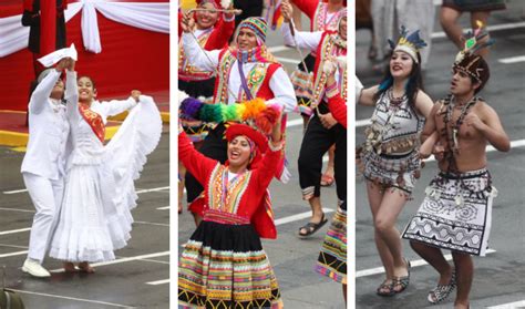 Desfile Militar 2023 Danzas emblemáticas de todo el Perú cautivan al