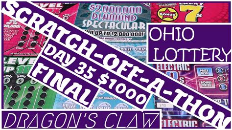 DAY 35 1000 OHIO LOTTERY SUNDAY CHALLENGE FINAL EVENT SCRATCH OFF A