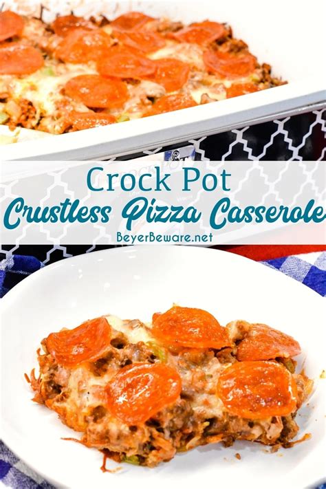 This Low Carb Crock Pot Pizza Casserole Is A New Favorite Pizza Recipe Even For The Folks Not