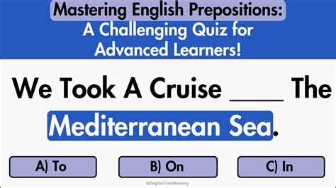 Mastering English Prepositions A Challenging Quiz For Advanced