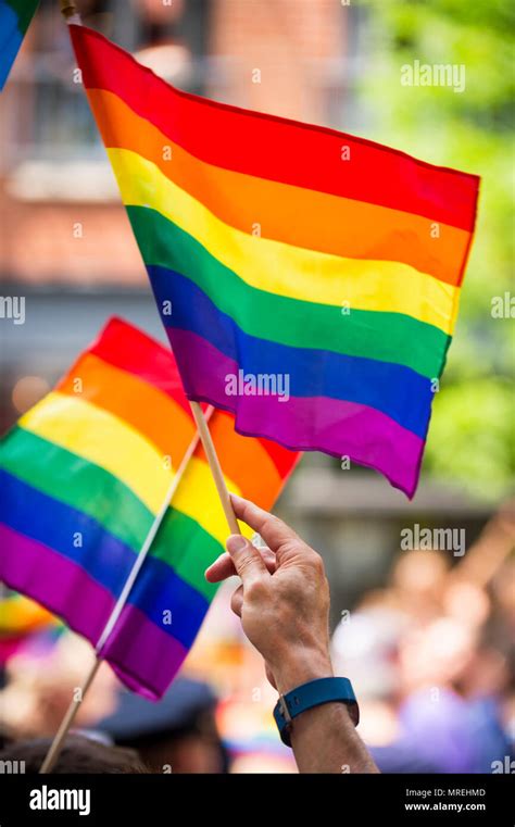 Vertical Rainbow Flag Gay Hi Res Stock Photography And Images Alamy