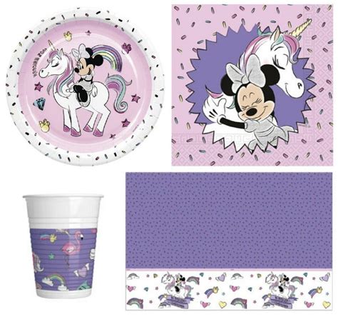 Disney Minnie Mouse Licorne Anniversaire F Te Gamme Vaisselle