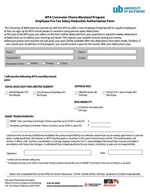 Fillable Online Mta Commuter Choice Maryland Program Fax Email Print