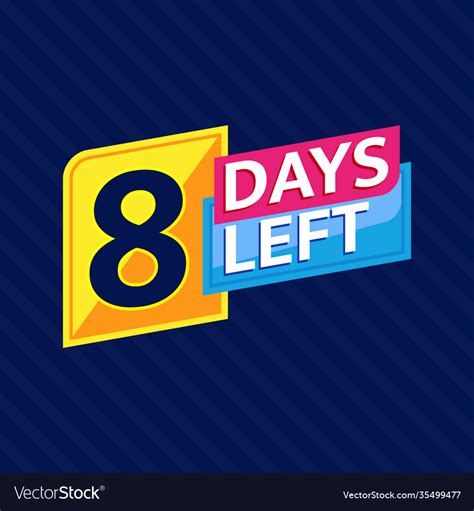 Days Left Countdown Banner Royalty Free Vector Image