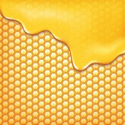 30 Seamless Dripping Honey Repeatable Isolated On White Stock