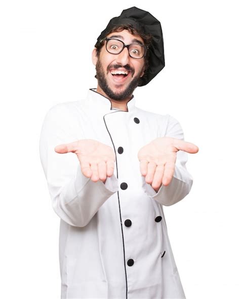 Free PSD | Funny chef with black hat