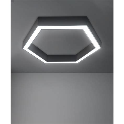 2 5 Hexagon Linear LED Ceiling Light Alcon Lighting 12100 20 S HEX