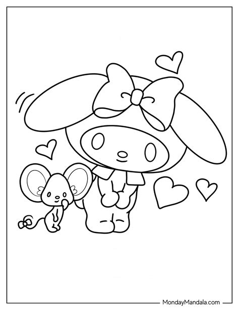 24 My Melody Coloring Pages (Free PDF Printables)