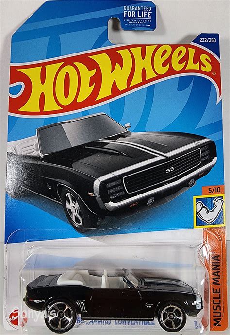 Hot Wheels Black 69 Camaro Convertible 2023 – Sonya's Diecast