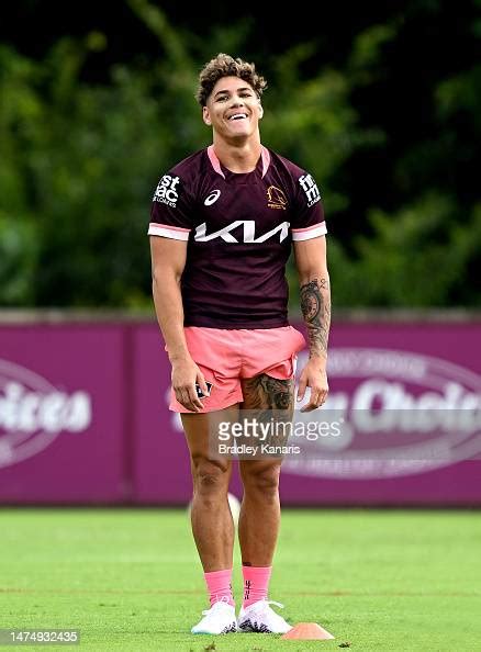 Reece Walsh Gives A Smile During A Brisbane Broncos Nrl Training