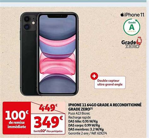 Promo Iphone Go Grade Reconditionn Grade Z Ro Chez Auchan