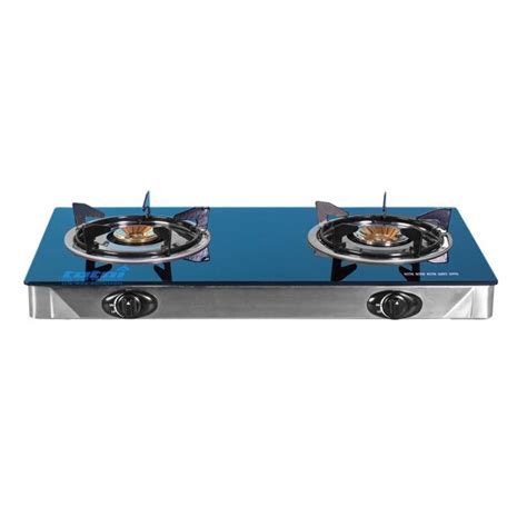 Totai Black Glass 2 Burner Tabletop Gas Stove 26 013a