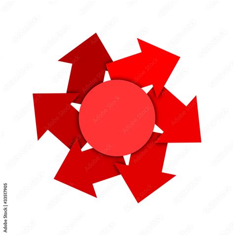 Circle and Arrow Symbol Stock Illustration | Adobe Stock