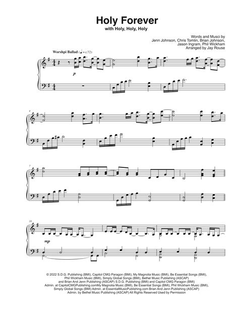 Holy Forever Arr Replica Music By Chris Tomlin Sheet Music For Piano