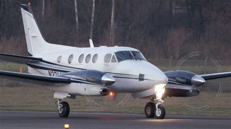 Beechcraft King Air C90GTi Take Off At Airport Bern Belp Nice