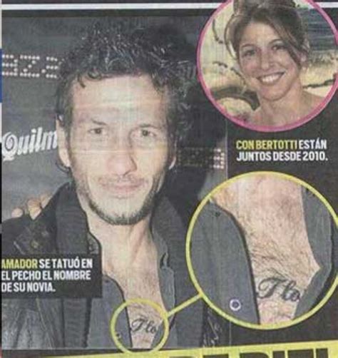 Federico Amador se tatuó el nombre de su pareja en el pecho