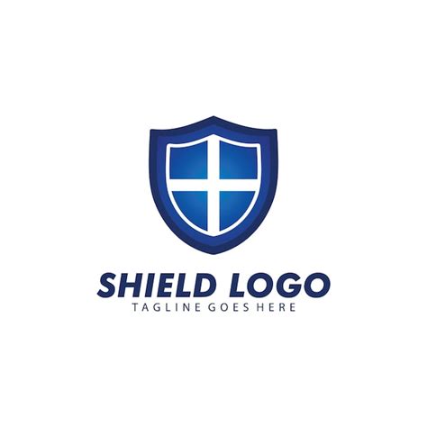 Premium Vector | Blue shield logo design