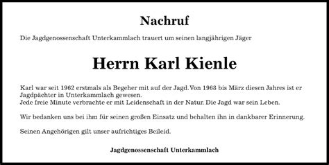 Traueranzeigen von Karl Kienle Allgäuer Zeitung