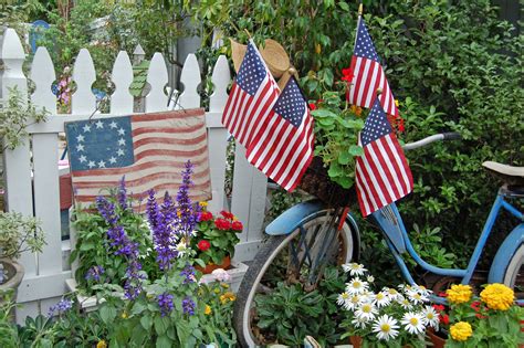 Flags and Fourth of July ~ Great Beautiful Garden