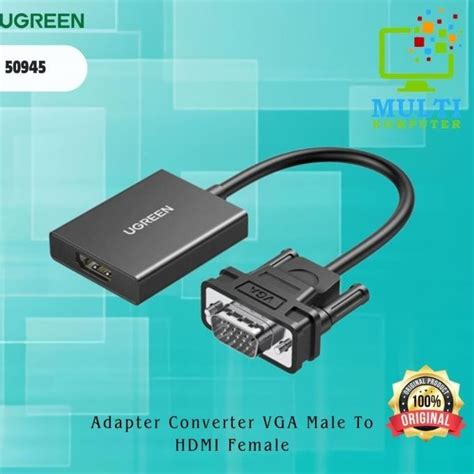 Jual Adapter Converter Vga Male To Hdmi Female Ugreen Hd P With