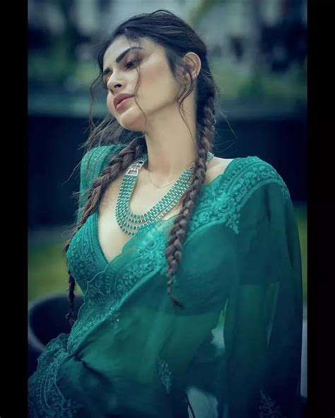 Mouni Roy Goes Elegant In Green Saree Mouni Roy Goes Elegant In White Saree