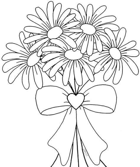 Free Color Printable Bouquet Flowers