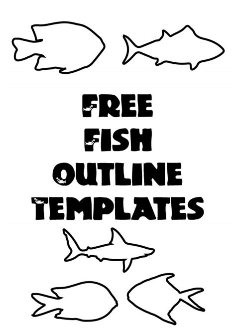 Free printable fish outline templates (18 PDFs) - ESL Vault