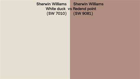 Sherwin Williams White Duck Vs Redend Point Side By Side Comparison