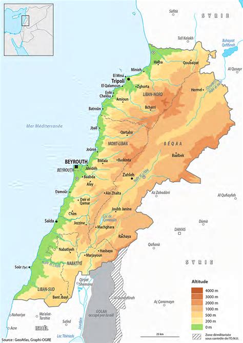 Carte Du Liban Carte