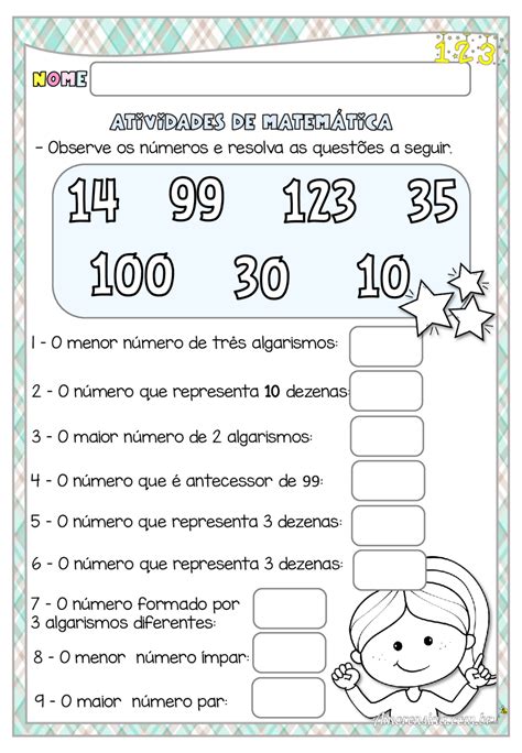 Atividades De MatemÁtica 2º 3º Ano Loja Amor Ensina