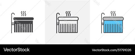 Hot Tub Line Icon Set Royalty Free Vector Image