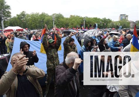 Armenia Opposition Rally Protesters Take Part In The