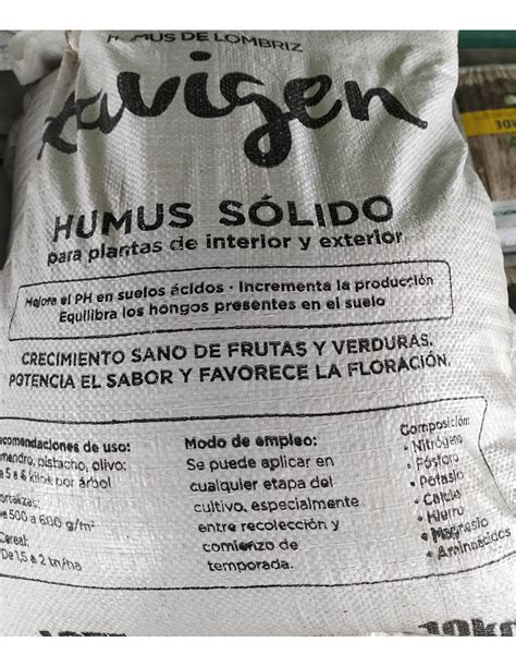 Humus De Lombriz En Sacos De 10KG 16LITROS