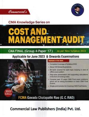 Commercial S CMA Knowledge Series On Cost Management Audit For CMA