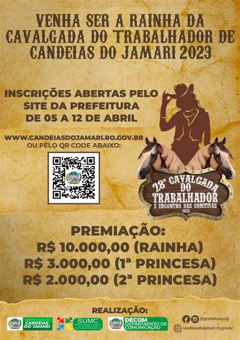 Prefeitura Abre Inscri Es Para O Concurso Da Rainha Da Cavalgada