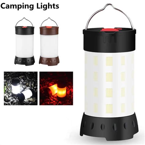 Mini luz de acampamento led usb recarregável lanterna 5 modos