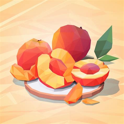 Premium Ai Image There Is A Plate With Peaches And A Piece Of Peach On It Generative Ai