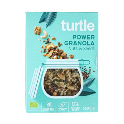 Power Granola Bio Cu Nuci Si Seminte 350 G Turtle Farmacia Tei Online