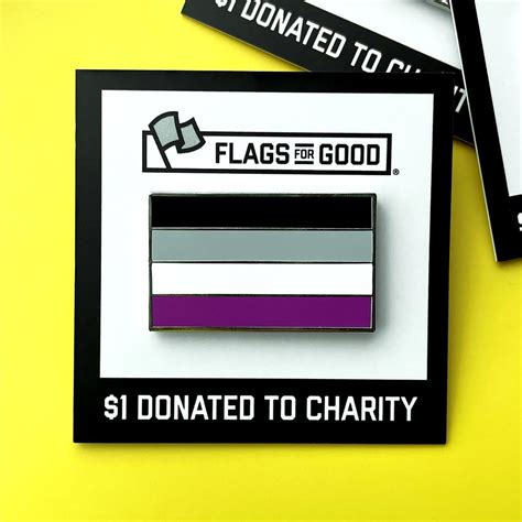 Asexual Ace Pride Flag Enamel Pin 1 Donated To Lgbtq Organizations Flags For Good