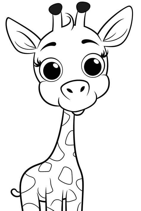 Cute Giraffe Coloring Pages For Kids Free Printable