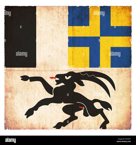 Flag of the swiss canton Grisons created in grunge style Stock Photo ...