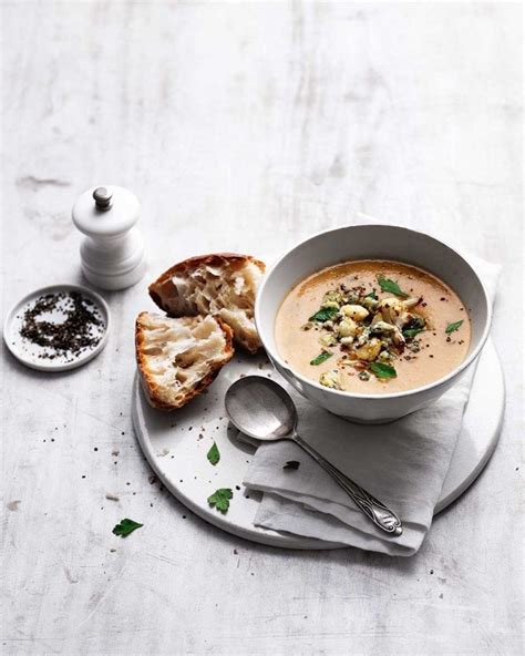 Roasted Cauliflower And Stilton Soup Recipe Delicious Magazine