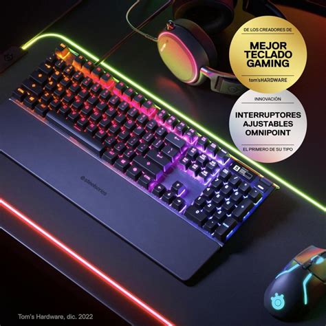 SteelSeries Apex Pro Teclado Mecânico Gaming Preto AZERTY Francês FR