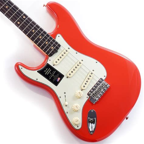 Fender USA American Vintage II 1961 Stratocaster Left Hand Fiesta Red