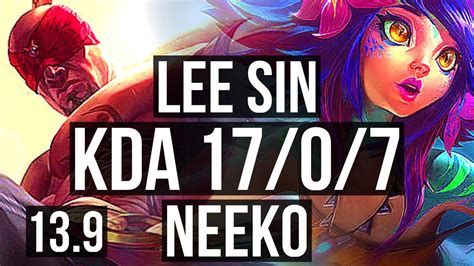 Lee Vs Neeko Jng 17 0 7 Legendary 600 Games 900k Mastery Kr