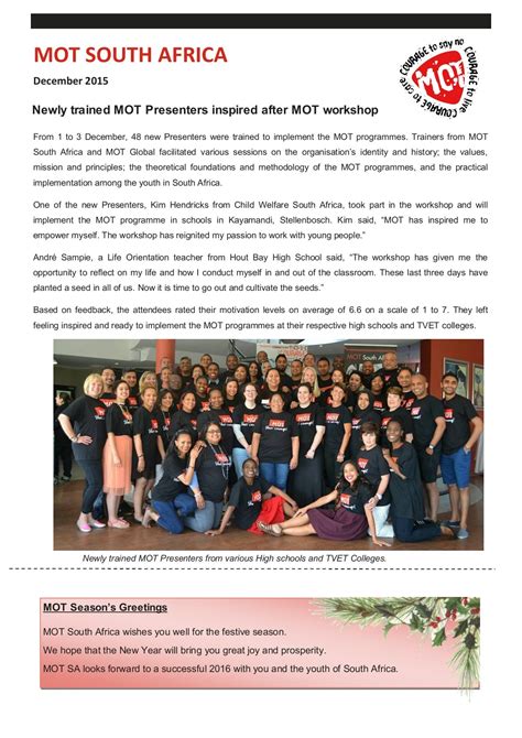 MOT SA Newsletter December 2015 - elroyd.ask - Page 1 - 2 | Flip PDF