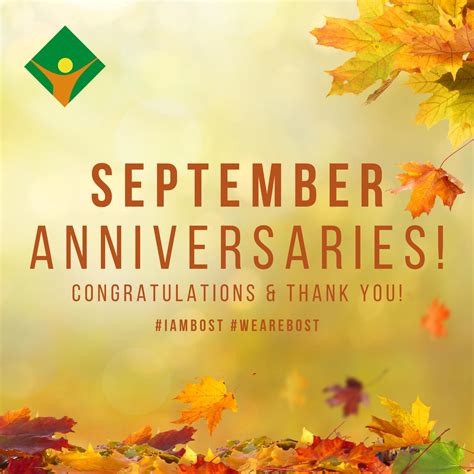 September Anniversaries! • Bost, Inc • Serving Individuals with ...