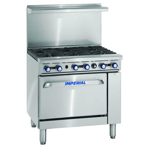 Imperial IR 6 36 6 Burner Gas Range W Standard Oven Natural Gas