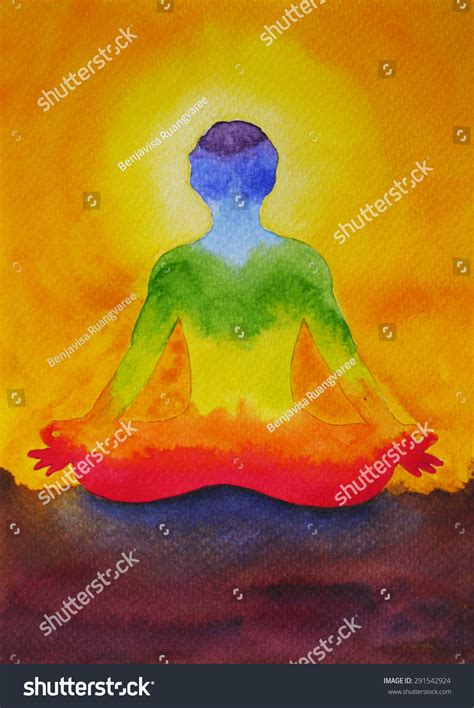 Lotus Pose Yoga Mudra Hand Watercolor Stock Illustration 291542924 ...